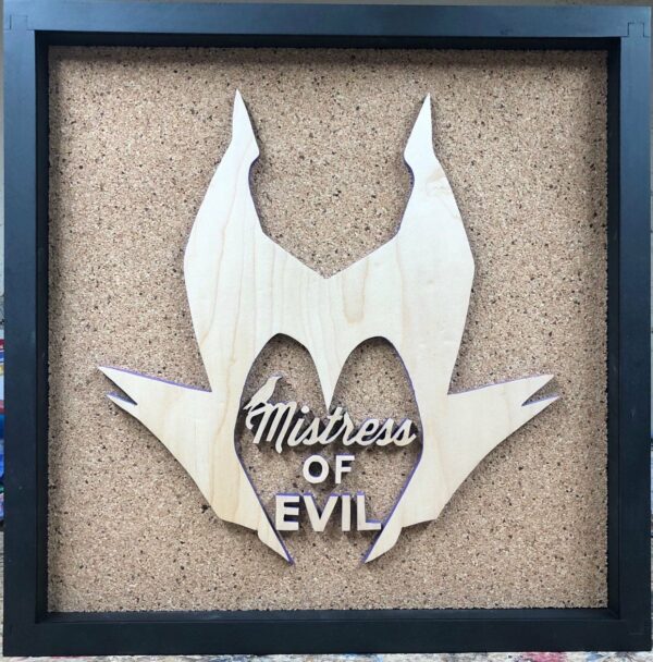 Disney Inspired Pin Display Shadowbox (Maleficent), Corkboard, Cork Display