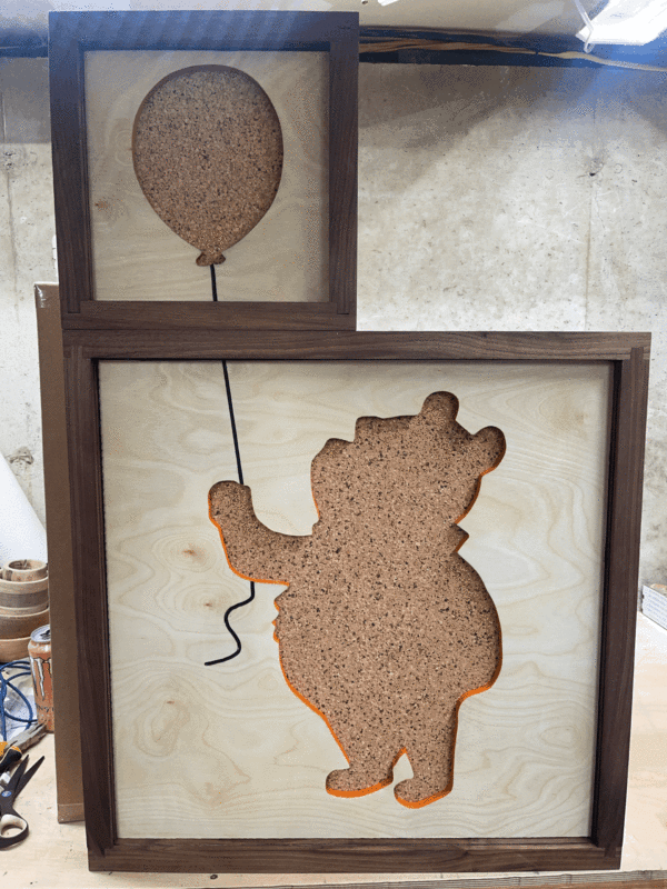 Disney Inspired Pin Display Shadowbox (Winnie the Pooh), Corkboard, Cork Display