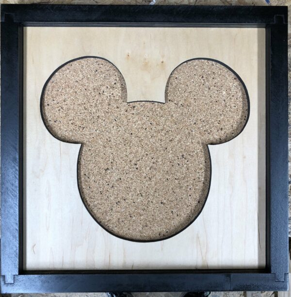 Disney Inspired Pin Display Shadowbox (Mickey), Corkboard, Cork Display