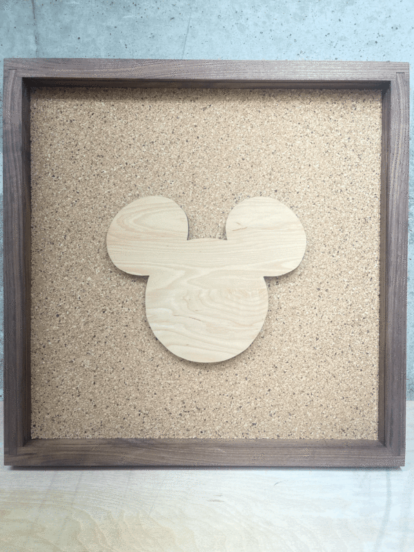 Disney Inspired Pin Display Shadowbox (Mickey), Corkboard, Cork Display